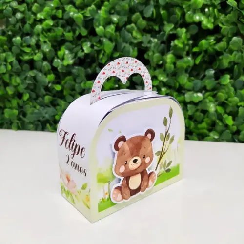 Kit Personalizados Bosque Aquarela Menino ( 20 Caixas)