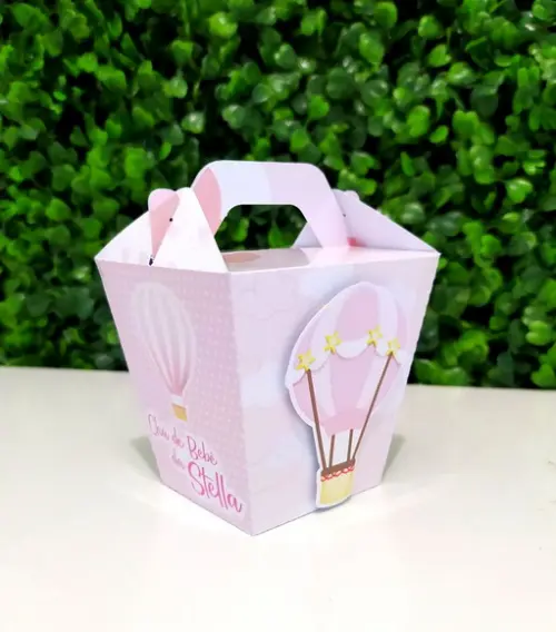 Kit Personalizados Chá de Bebê Balão Rosa (20 Peças)