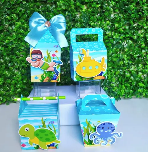 Kit Personalizados Fundo do Mar Menino (20 Peças)