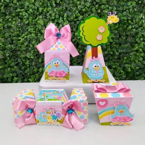 Kit Personalizados Galinha Pintadinha Rosa Candy Color