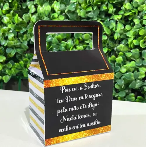 Kit Personalizados Gratidão Preto e Dourado (20 Caixas)