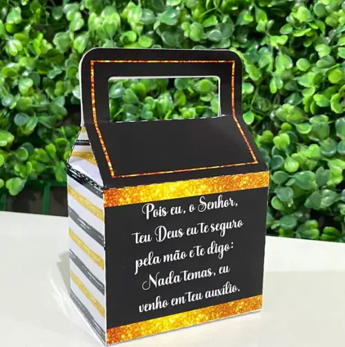 Kit Personalizados Gratidão Preto e Dourado (40 Caixas)