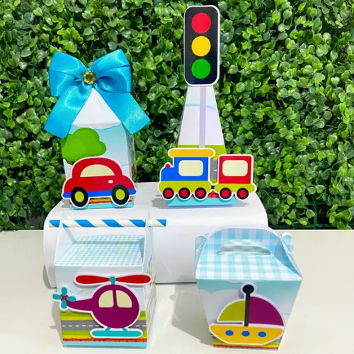 Kit Personalizados Meios de Transporte (40 Peças)