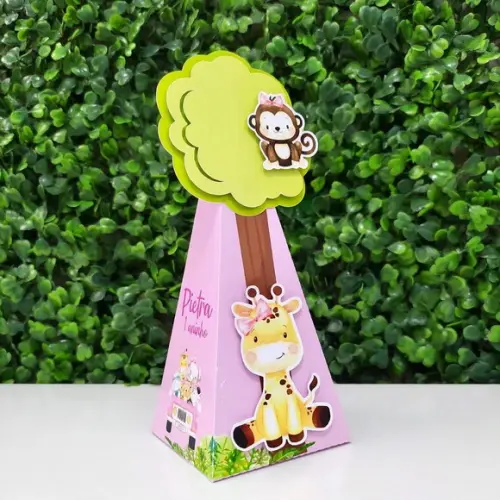 Kit Personalizados Safari menina Rosa - 20 peças
