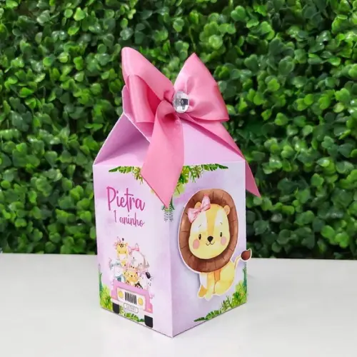 Kit Personalizados Safari menina Rosa - 20 peças