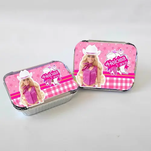 Marmitinha Personalizada Barbie Cowgirl