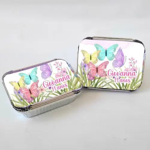 Marmitinha Personalizada Jardim das Borboletas