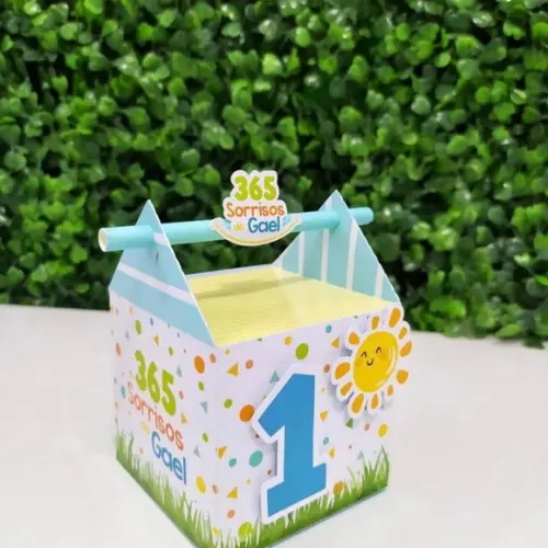 Pedido Personalizado- 20 Caixas Canudo 365 Sorrisos Menino