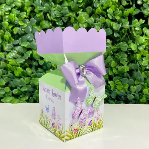 Personalizados Borboletas Lilás (kit 60 Peças)