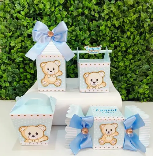 Personalizados Chá de Bebê Ursinho Azul (kit 20 Peças)