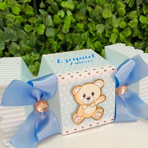 Personalizados Chá de Bebê Ursinho Azul (kit 20 Peças)