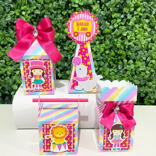 Personalizados Circo Rosa (32 Peças)