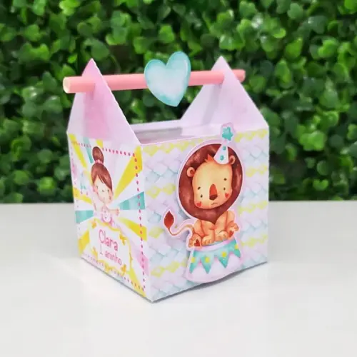 Personalizados Circo Rosa Aquarela ( Kit 20 Peças)