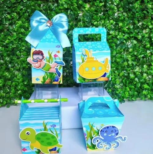 Personalizados Fundo do Mar Menino (40 Peças)