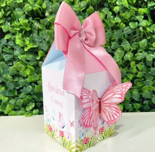 Personalizados Jardim das Borboletas Rosa (kit 20 Peças)