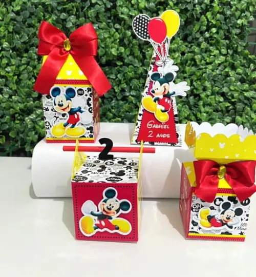 Personalizados Mickey - Papelaria ( Kit 60 Peças )