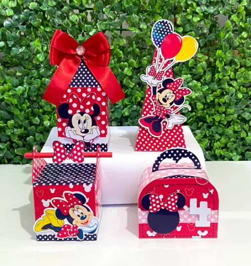 Personalizados Minnie Vermelha (kit 60 Peças)