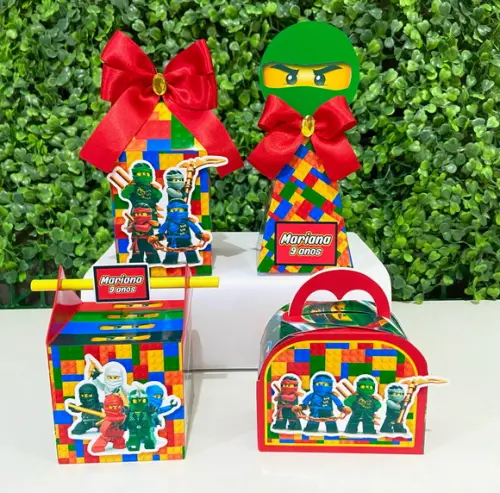 Personalizados Ninjago Lego ( Kit 60 Caixas )