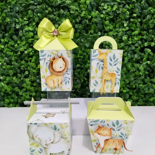 Personalizados Safari Baby Aquarela (20 Peças)