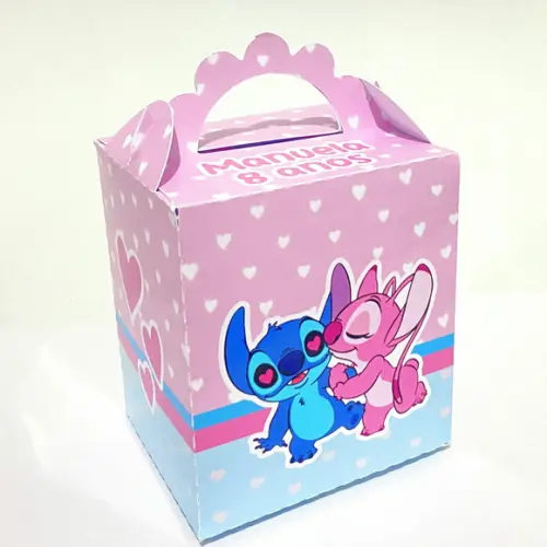 Personalizados Stitch e Angel- Kit 20 Peças - Lembrancinha