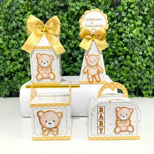 Personalizados Urso Neutro / Chá Revelação (kit 16 Peças)