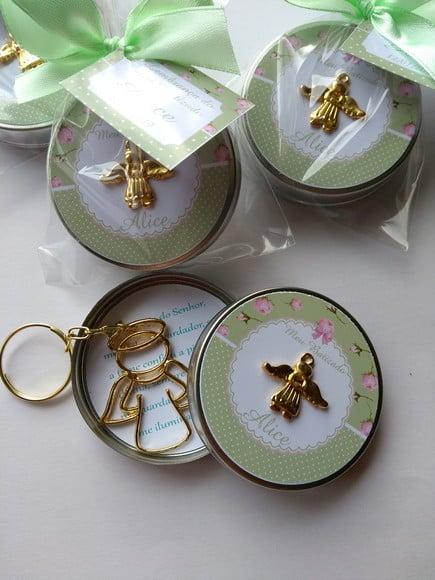 Chaveiro De Anjo Dourado