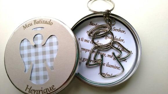 Chaveiro de anjo scrap