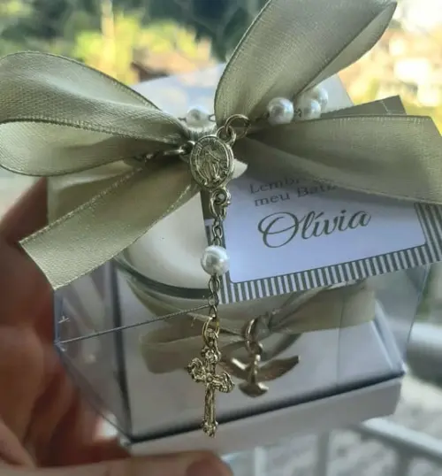 Vela Perfumada Lembrancinha de Batizado