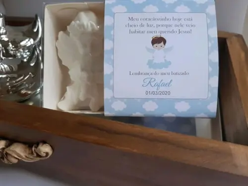 Lembrancinha Batizado Sabonete de Anjo+tercinho