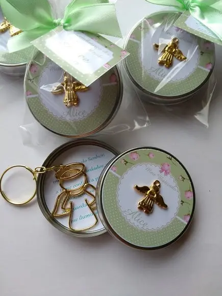 Chaveiro De Anjo Dourado