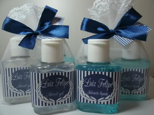 kit personalizado ( sabonete+alcool gel)