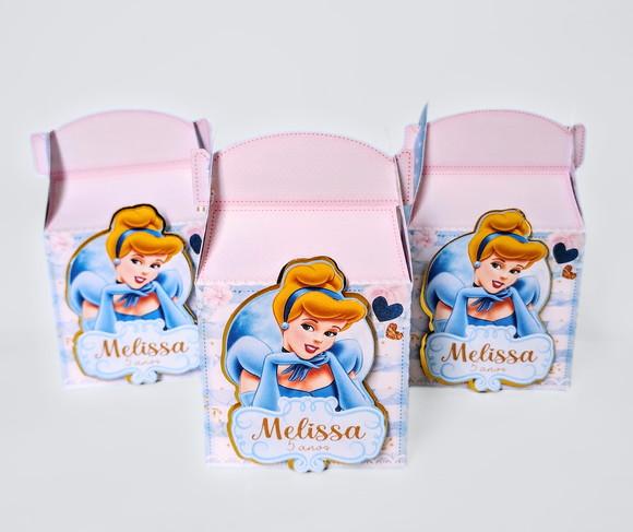 Kit 20 Caixas Pesonalizadas Cinderela