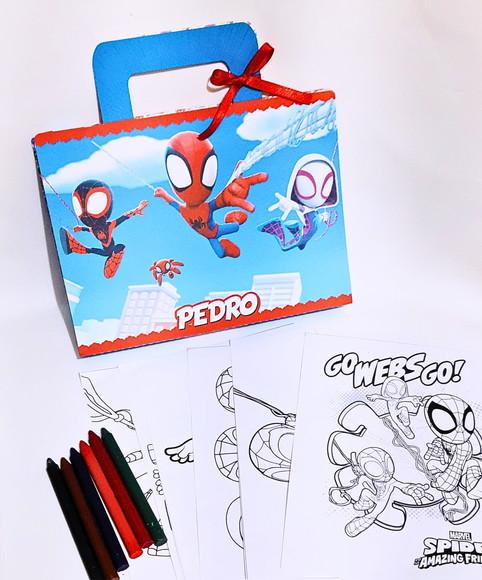 Kit de Colori Maletinha Homem Aranha e Seus Amigos