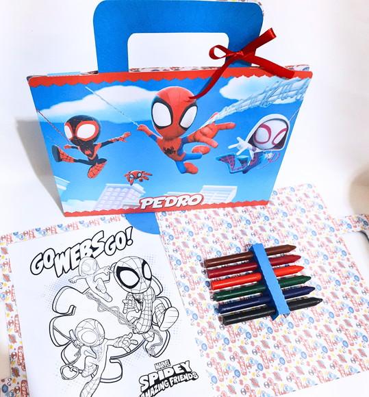 Kit de Colori Maletinha Homem Aranha e Seus Amigos
