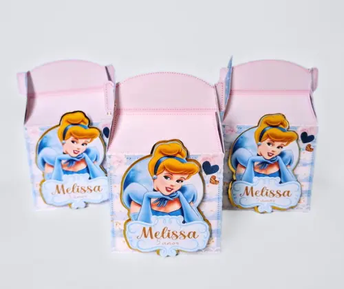 Kit 20 Caixas Pesonalizadas Cinderela