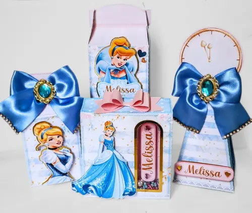 Kit 20 Caixas Pesonalizadas Cinderela