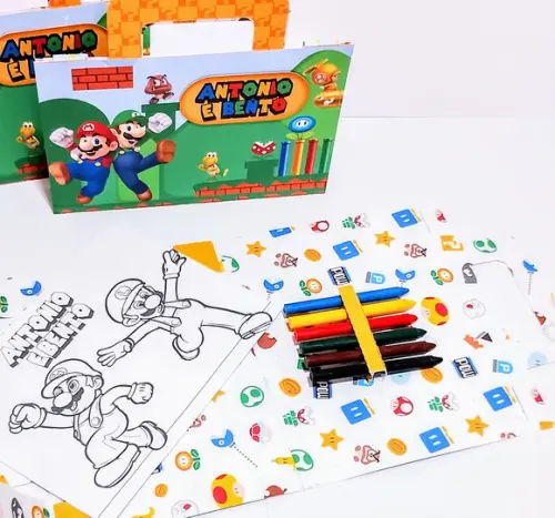 Kit de Colori Maletinha Super Mario