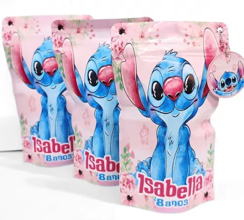 Saquinho Zip Lock Stitch Aquarela