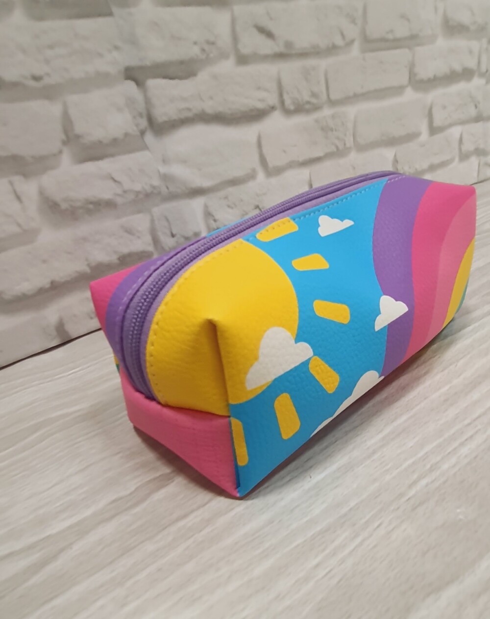 Estojo Box - Arco Iris - Pronta Entrega - Peça Unica