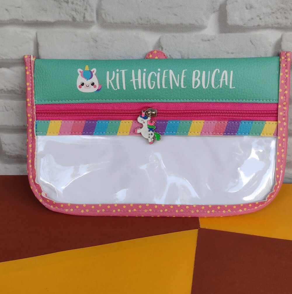 Estojo Higiene Bucal Infantil - Pronta Entrega - Unicórnio