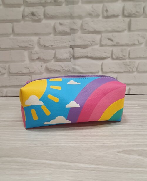 Estojo Box - Arco Iris - Pronta Entrega - Peça Unica