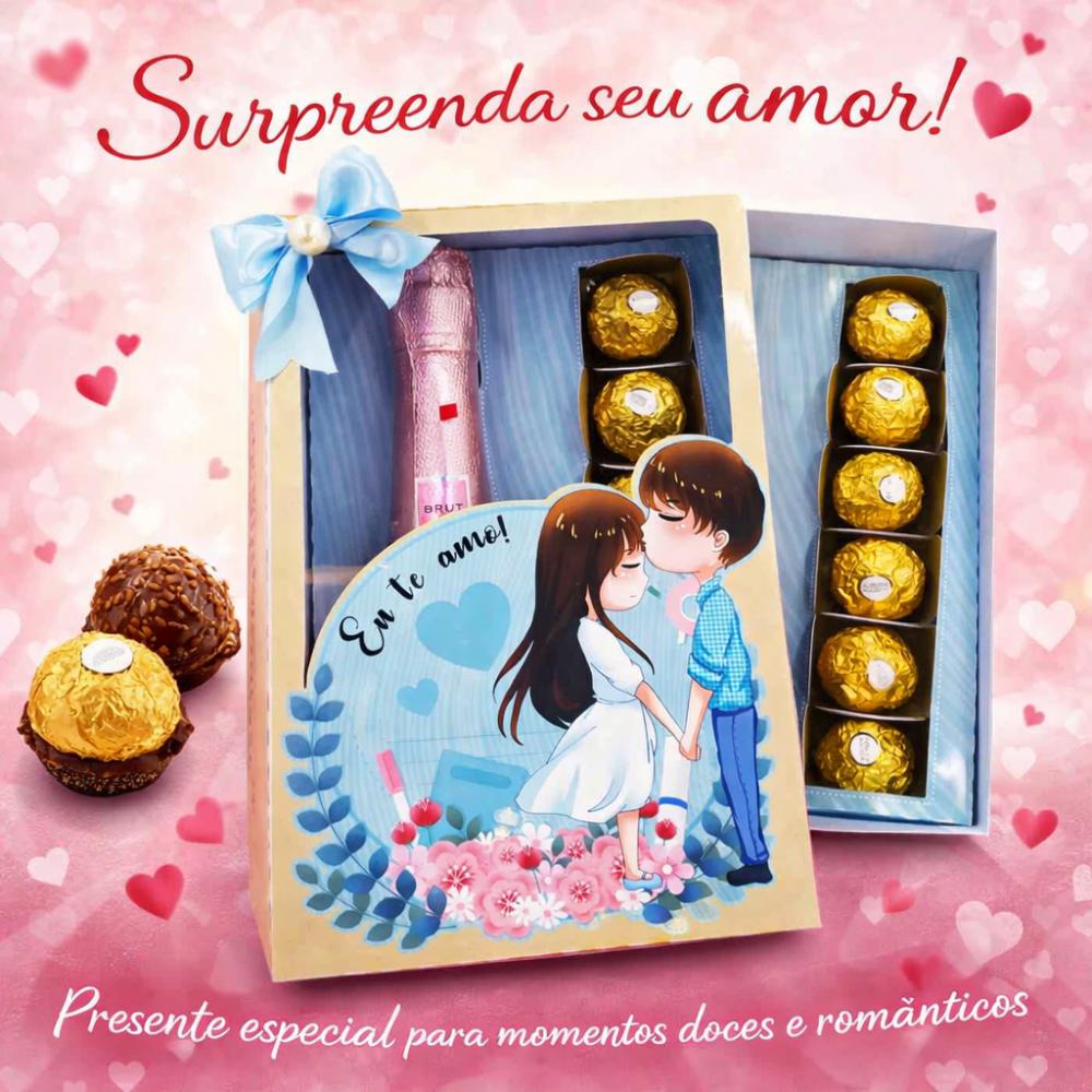 Arquivo de Corte Dia dos Namorados Caixa mini espumante e doce