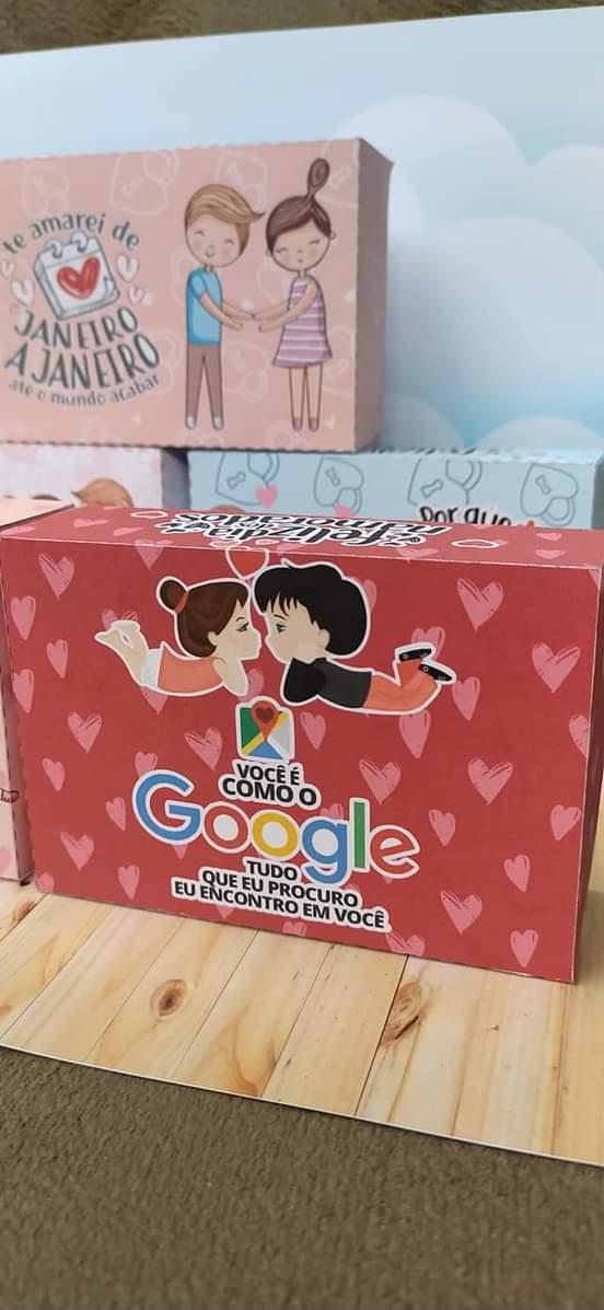 Arquivo de Corte Dia dos Namorados caixa 6 doce - PDF