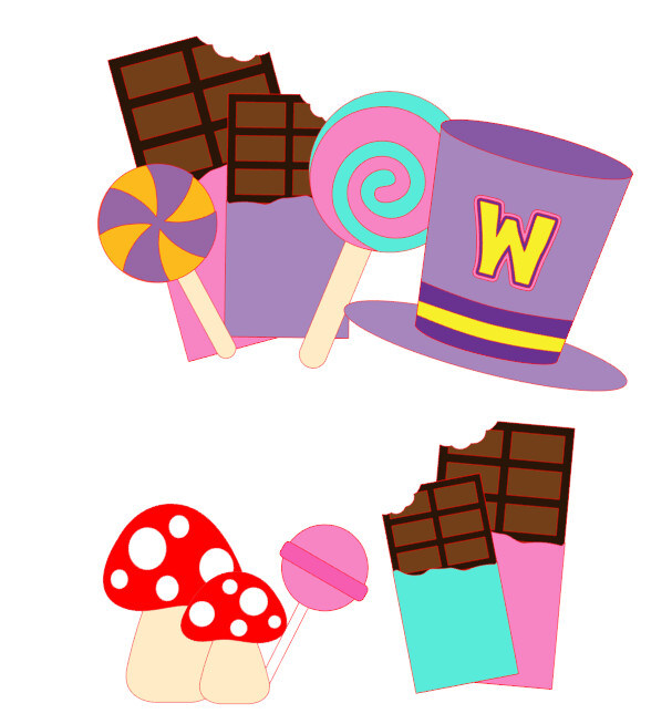 Arquivo Topo de Bolo A Fantástica fabrica de chocolate mod 2