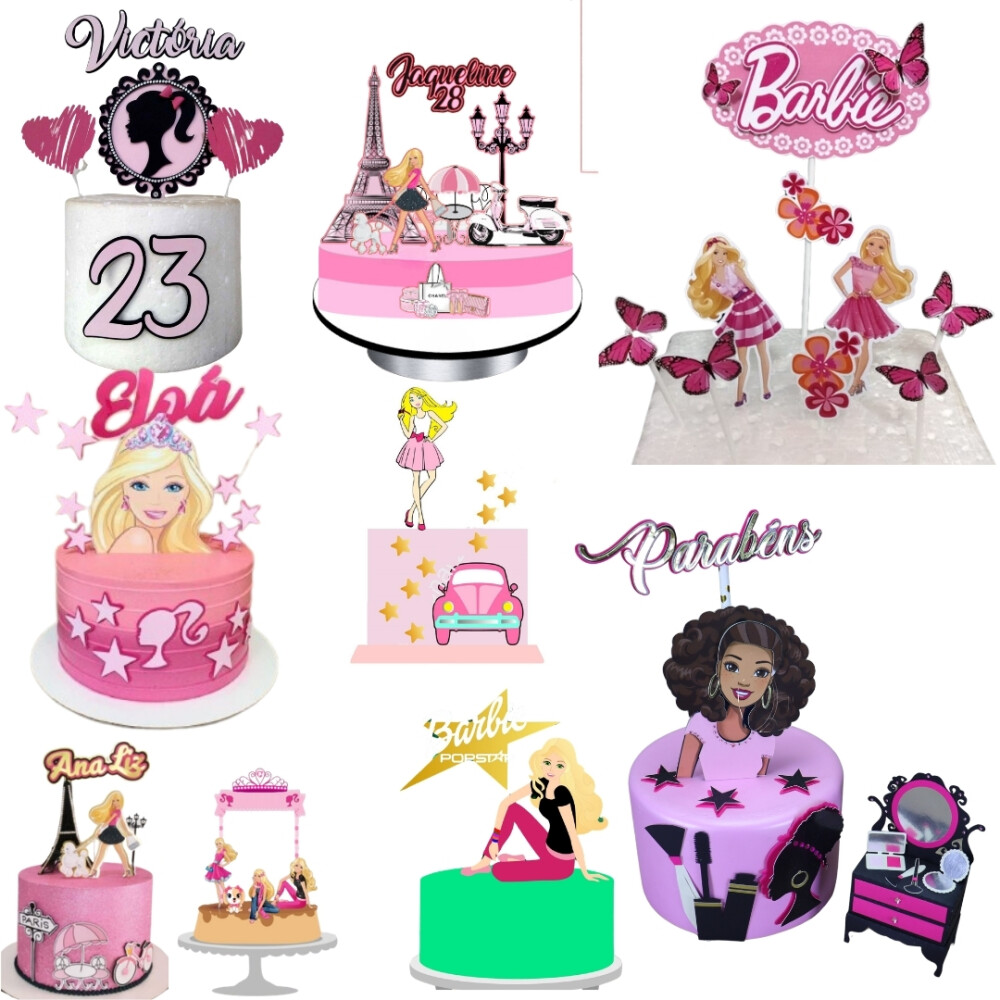 Arquivo Topo de Bolo Barbie