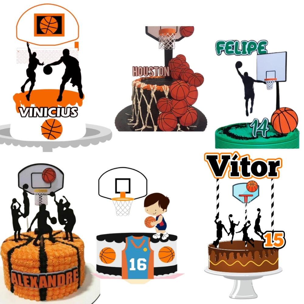 Arquivo Topo de Bolo Basquete