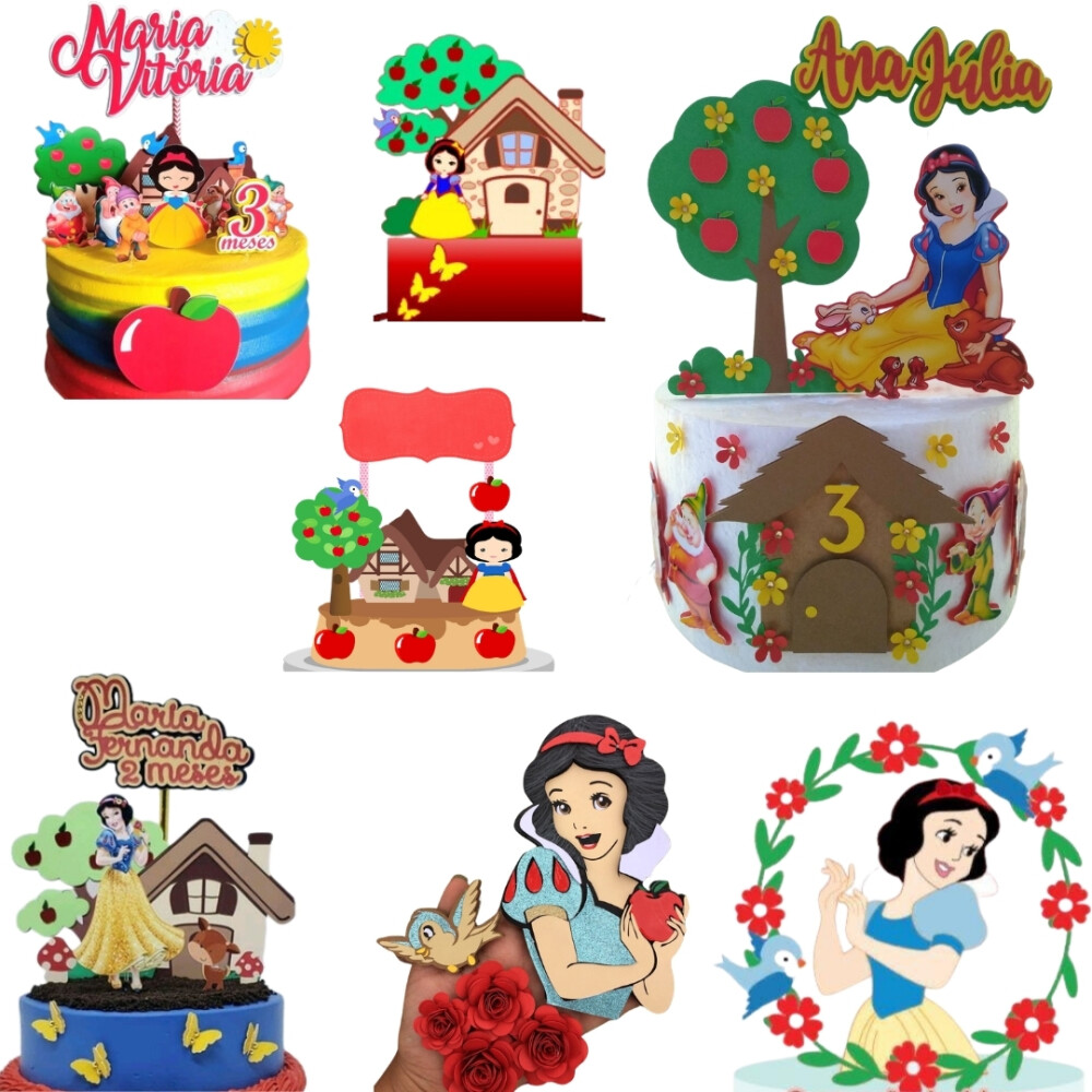 Arquivo Topo de Bolo Branca de neve