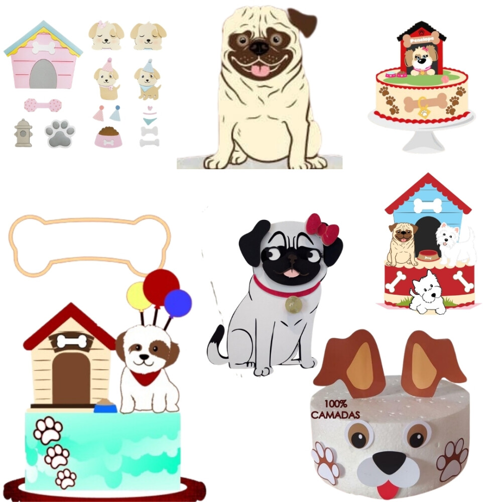 Arquivo Topo de Bolo Cachorrinhos