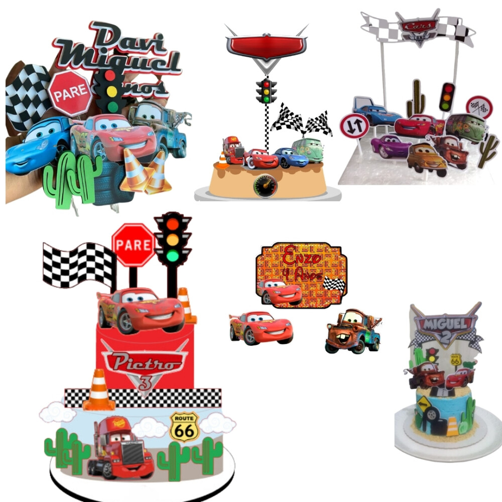Arquivo Topo de Bolo Carros disney