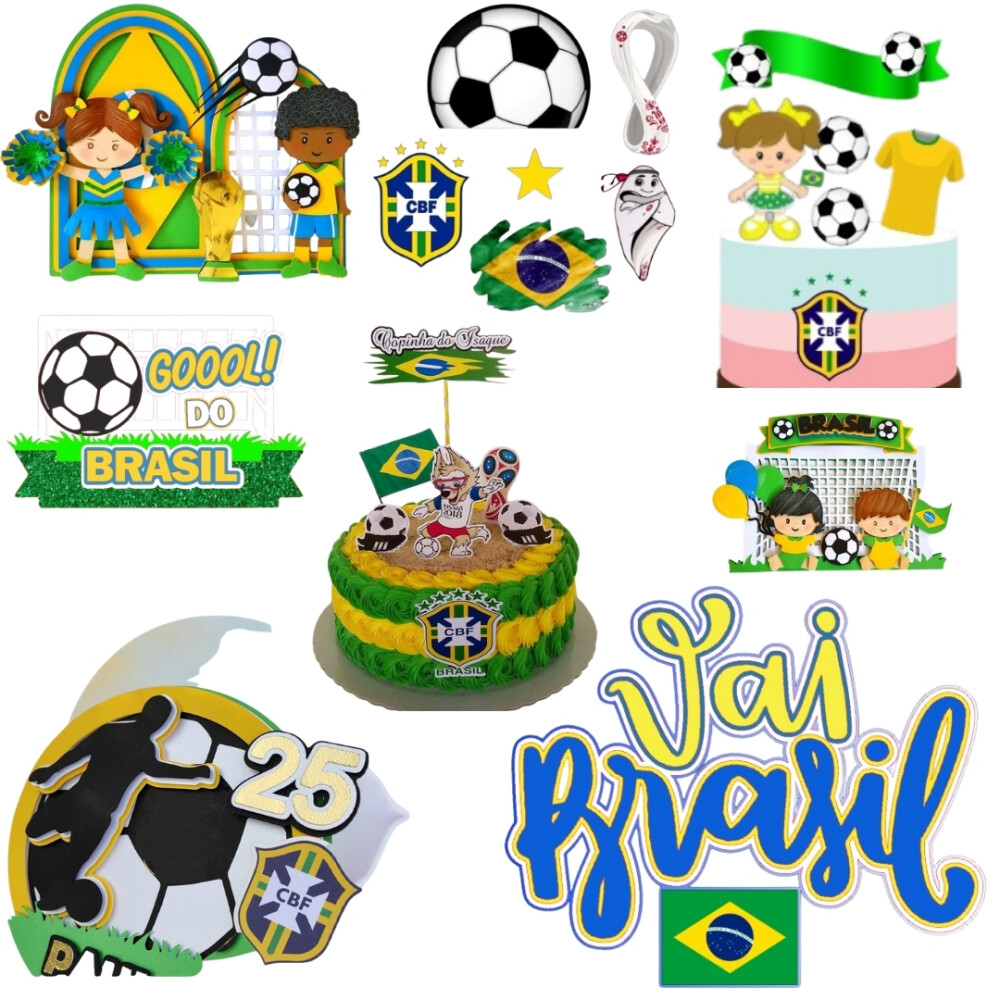 Arquivo Topo de Bolo Copa do mundo bandeira brasil
